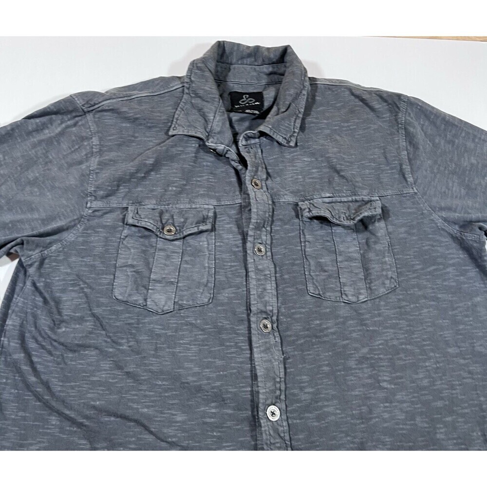 PrAna Breathe Short Sleeve Button Down Shirt Outdoor Hiking Men's Large FLAWED - Picture 3 of 13